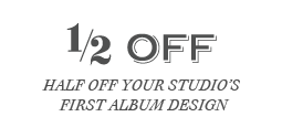 Half off your studio's first album design