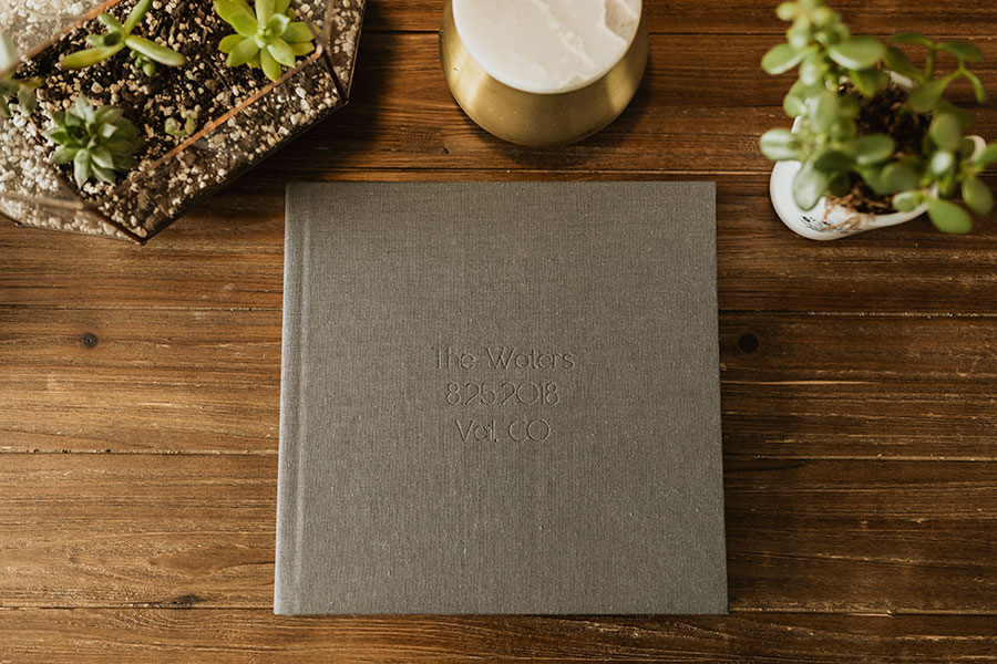 Miller's Lab wedding album designed by Align Album Design