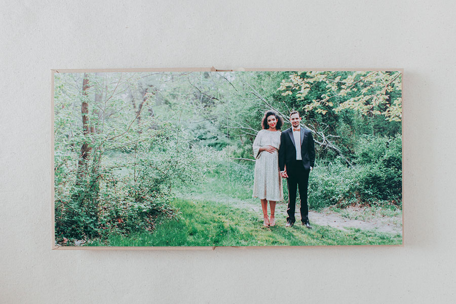 Picturesque South Dakota wedding album design for Cassie Madden