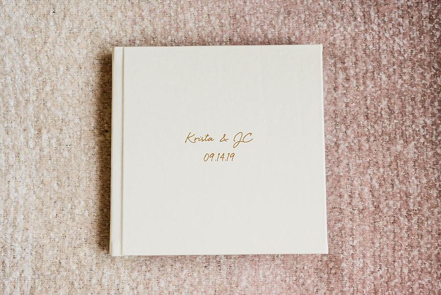 Miller's Lab wedding album designed by Align Album Design